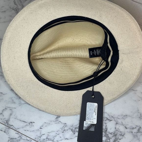 rag & bone Floppy Brim Straw & Canvas Fedora - Picture 8 of 8